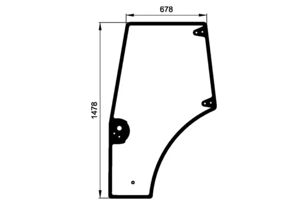 87620234KR Szyba Drzwi Lewa Sklep Rolniczy Korbanek