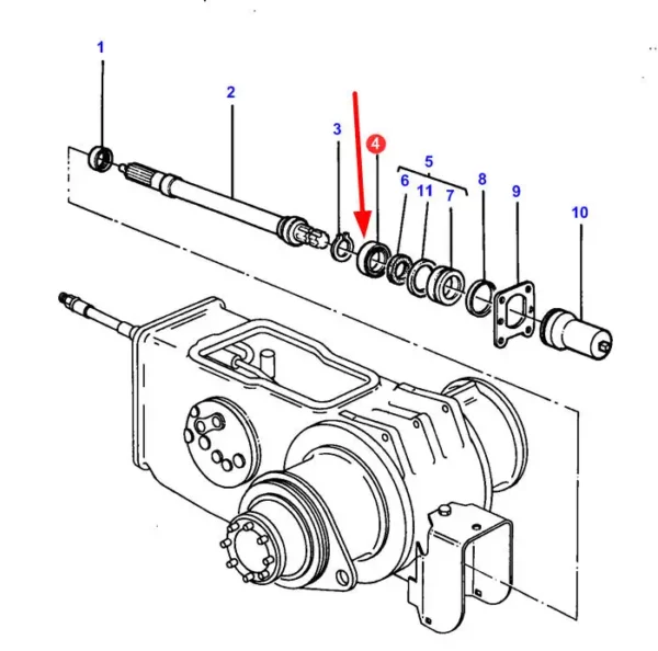 Oryginalne łożysko kulkowe zwykłe 1-rzędowe o wymiarach 55 x 90 x 18, numerze katalogowym 391261X1, stosowane w ciągnikach rolniczych marki Massey Ferguson schemat.