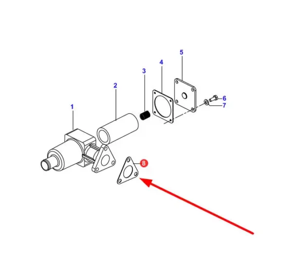 Oryginalna uszczelka złącza hydraulicznego o numerze katalogowym 1695677M4, stosowana w ciągnikach rolniczych marki Massey Ferguson schemat.