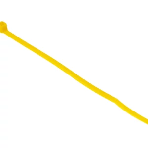 Opaska kablowa zaciskowa o wymiarach 100 x 2.5 mm i kolorze żółtym.