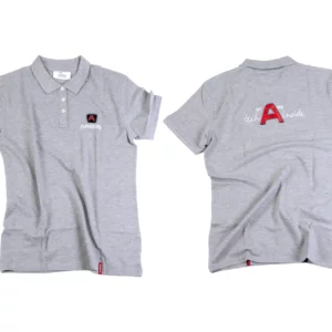 Oryginalna koszulka polo w kolorze siwym z logo marki Arbos o rozmiarze XL.