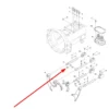 Oryginalny kołek wałka wybieraka o wymiarach 14x10 mm i numerze katalogowym FT300.37.151, stosowany w ciągnikach rolniczych marek Arbos oraz Lovol.-schemat
