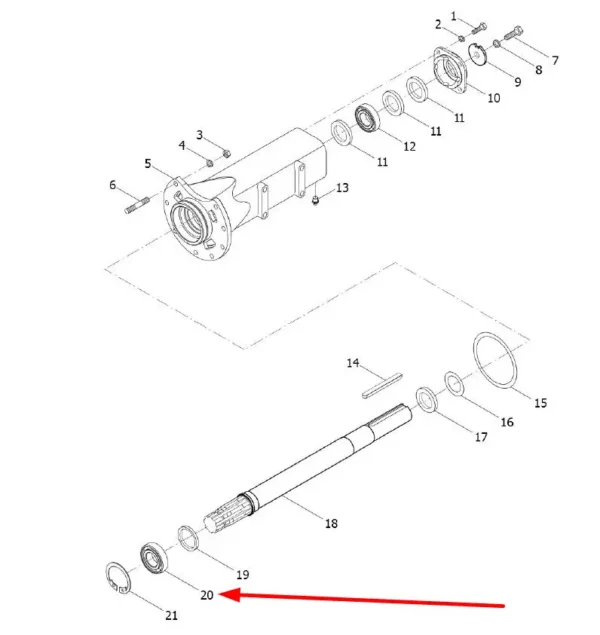 Oryginalne łożysko o wymiarach 55 x 100 x 21 mm i numerze katalogowym GBT276-6211, stosowane w ciągnikach rolniczych marek Arbos oraz Lovol. schemat