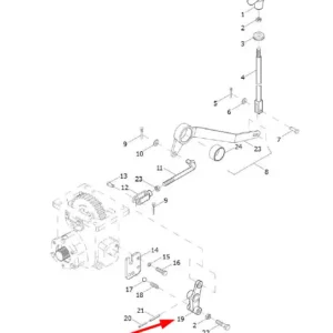 Oryginalne mocowanie cięgna o numerze katalogowym L0001593, stosowane w ciągnikach rolniczych marek Arbos oraz Lovol.