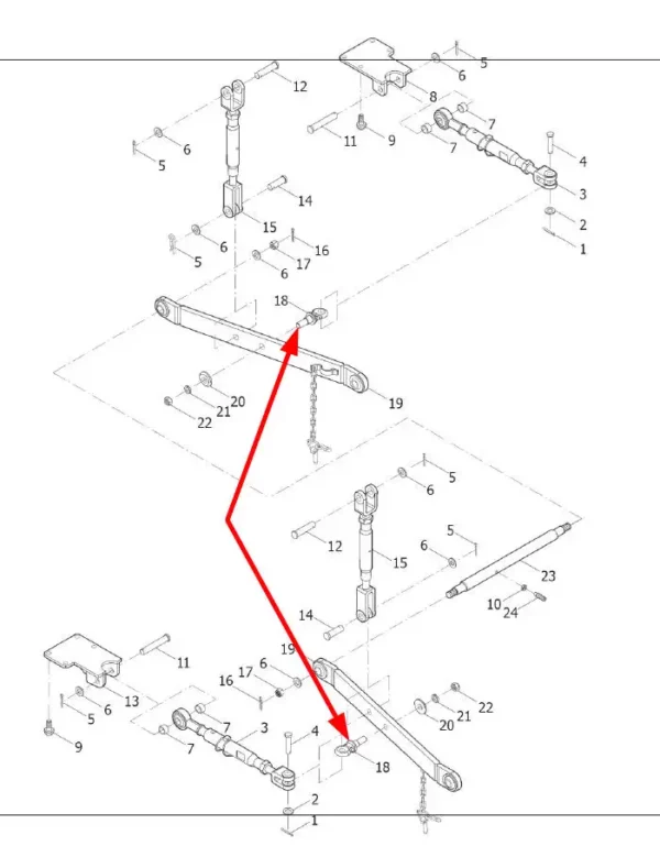 Oryginalne mocowanie wieszaka o numerze katalogowym L0001703