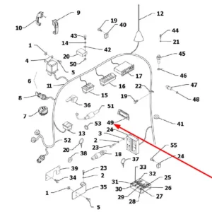 Oryginalny wyświetlacz o numerze katalogowym L0002253, stosowany w ciągnikach rolniczych marek Arbos oraz Lovol.