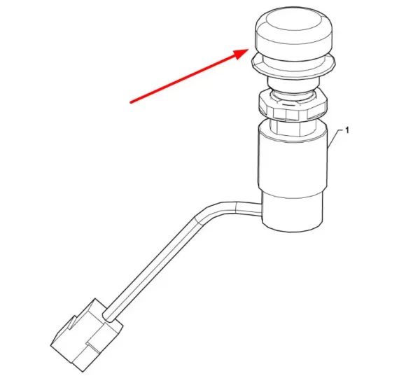 Oryginalny przełącznik załączania WOM o numerze P5P48101001, stosowany w ciągnikach marki Arbos schemat