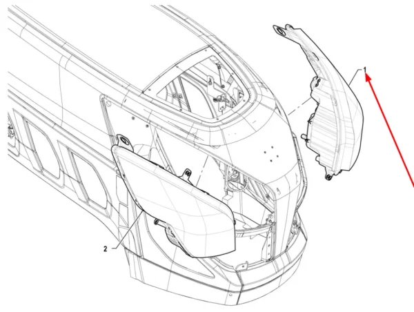 Oryginalna lampa lewa przednia kompletna o numerze katalogowym P5S47801002, stosowana w ciągnikach rolniczych marki Arbos.