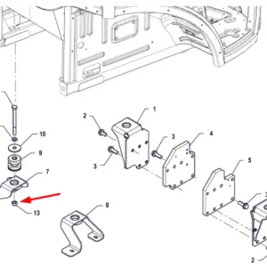 Oryginalna nakrętka o numerze PIS03010014, stosowana w ciągnikach marki Arbos.
