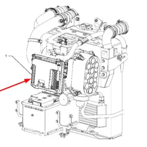 Oryginalny moduł silnika o numerze V0068973, stosowany w ciągnikach rolniczych marki Arbos.