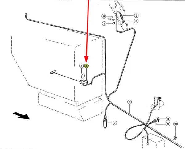 Oryginalny czujnik poziomu paliwa o numerze katalogowym 0018118030, stosowany w kombajnach zbożowych marki Claas- schemat.
