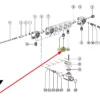 Oryginalny dławik układu hydraulicznego o wymiarach 8,1 x 0,8 x 0,7 mm i numerze katalogowym 009711.1, szeroko stosowany w maszynach i pojazdach rolniczych marki Claas schemat.