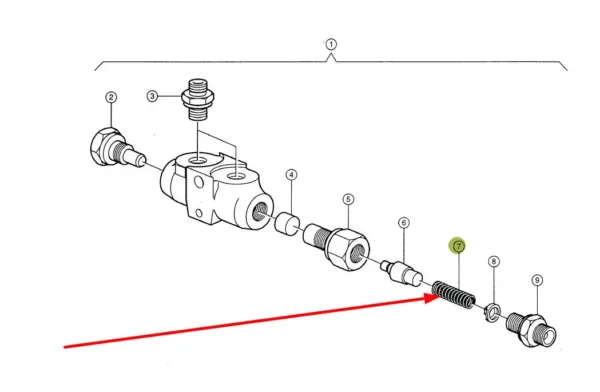 Oryginalna sprężyna o wymiarach 1,25 x 8 x 18 mm i numerze katalogowym 077559.0, stosowany w maszynach i pojazdach rolniczych marki Claas. schemat