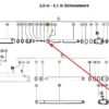 Oryginalny pierścień siłownika nagarniacza o wymiarach 32 x 25 x 10 mm i numerze katalogowym 087862.1, stosowany w hederach zbożowych marki Claas. schemat