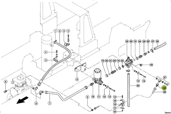 Oryginalna złączka hydrauliczna o wymiarach RES-L 8/6 OMS i numerze katalogowym 216203.0, stosowana w maszynach i pojazdach rolniczych marki Claas schemat