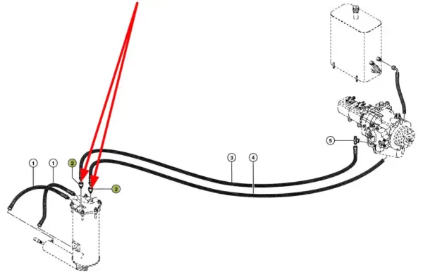 Oryginalna redukcja hydrauliczna o numerze katalogowym 216671.0, stosowana w kombajnach zbożowych marki Claas schemat.