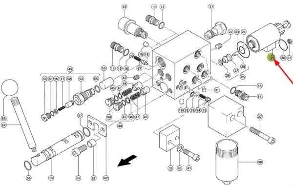 Oryginalna cewka elektromagnetyczna o numerze katalogowym 218218.0, stosowany w prasach rolniczych marki Claas- schemat.