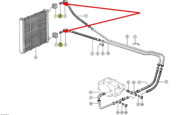 Oryginalna redukcja przewodu hydraulicznego o numerze katalogowym 233924.0, stosowana w ciągnikach rolniczych, ładowarkach oraz sieczkarniach samojezdnych marki Claas schemat.