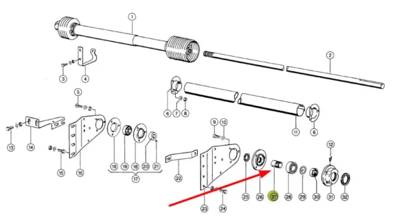Oryginalna tuleja łożyskowa wciągana o oznaczeniu H208, stosowana w napędach pośrednich pras kostkujących, maszynach żniwnych, kombajnów zbożowych oraz sieczkarniach marki Claas schemat