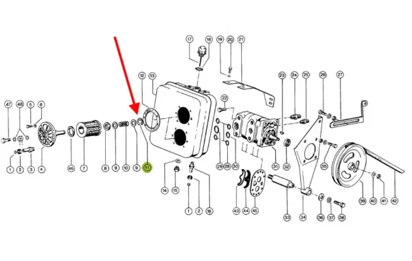Oryginalna podkładka zabezpieczająca o średnicy 10 mm, stosowana w maszynach rolniczych marki Claas. schemat
