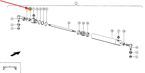 Oryginalny pierścień uszczelniający manszeta siłownika hydraulicznego o wymiarach 22 x 30 x 5,5 mm i numerze katalogowym 239379.0, stosowany w kombajnach zbożowych, sieczkarniach samojezdnych, prasach zwijających marki Claas schemat.