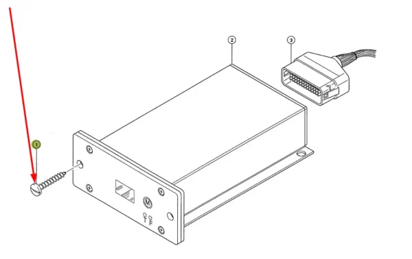 Oryginalny wkręt mocujący wyposażenie kabiny o oznaczeniu C5 5 x 19 mm i numerze katalogowym 242535.0, stosowany w ładowarkach teleskopowych marki Claas schemat.