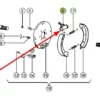 Oryginalny cylinderek hamulcowy o numerze katalogowym 264364.0, stosowany w maszynach i pojazdach rolniczych marki Claas. schemat