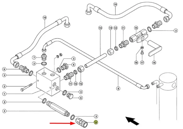 Oryginalne szybkozłącze hydrauliczne o numerze 326949.0, stosowane w maszynach rolniczych marki Claas.