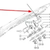 Oryginalne cięgno Bowdena o długości 900mm i numerze katalogowym 564274.0, stosowane w kombajnach zbożowych marki Claas schemat.