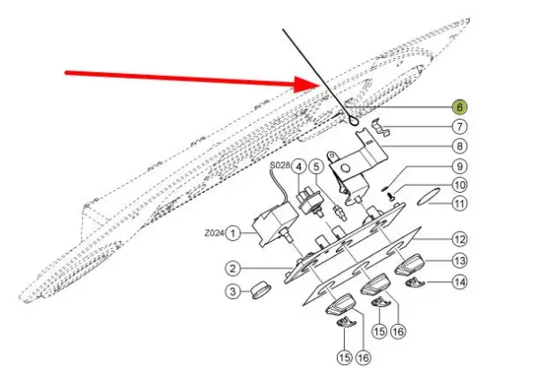 Oryginalne cięgno Bowdena o długości 900mm i numerze katalogowym 564274.0, stosowane w kombajnach zbożowych marki Claas schemat.