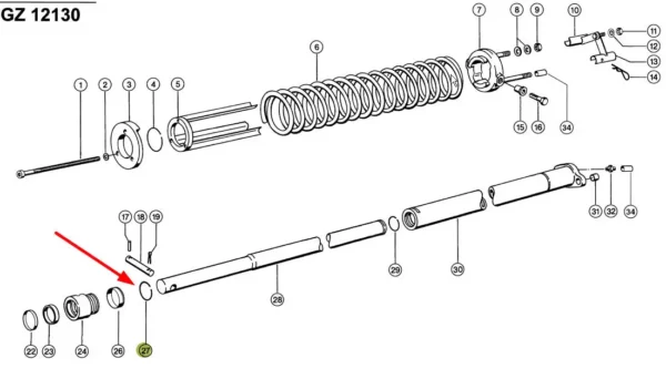 Oryginalny drut sprężynowy zabezpieczający, stosowany w maszynach rolniczych marki Claas.
