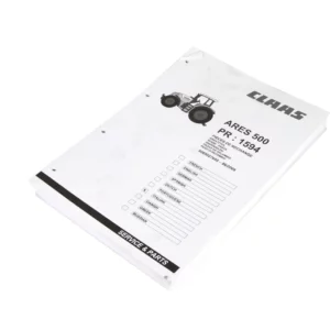 Oryginalny katalog Claas Ares opisany w języku angielskim i niemieckim o numerze katalogowym 6005027695 marki Claas.