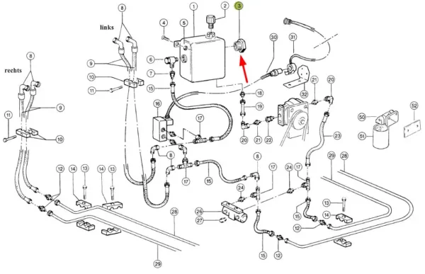 Oryginalna nakrętka hydrauliczna o numerze 616083.0, stosowana w maszynach rolniczych marki Claas.