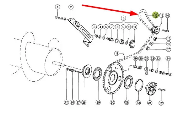 Oryginalny łańcuch rolkowy o wymiarach RE317 x  62 rolek i numerze katalogowym 650296.0, stosowany w hederach i kombajnach zbożowych marki Claas schemat