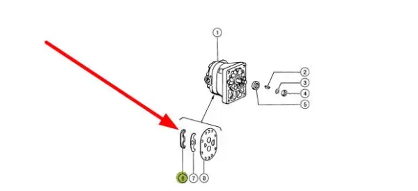 Oryginalna uszczelka płytki pompy hydraulicznej, stosowana w maszynach rolniczych marki Claas schemat