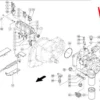 Oryginalna pompa hydrauliczna o numerze katalogowym  683765.0 stosowana w kombajnach zbożowych marki Claas schemat