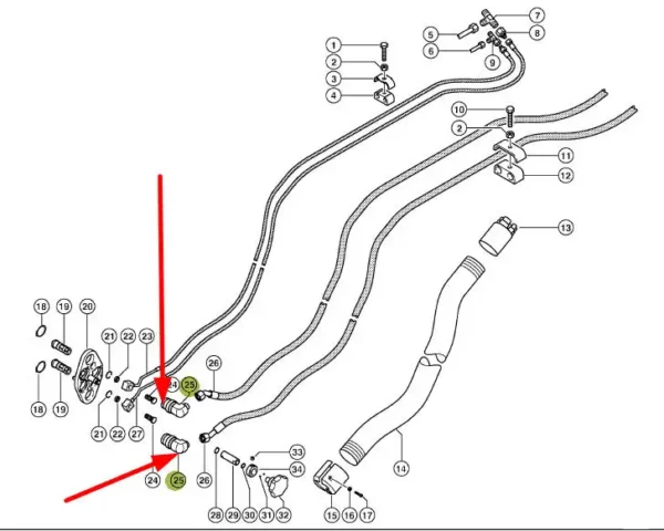 Oryginalne złącze hydrauliczne przewodów, stosowane w kombajnach Avero,Tucano oraz Lexion marki Claas schemat.
