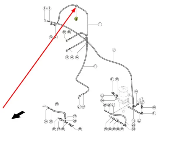 Oryginalna przelotka elastyczna przewodów o numerze katalogowym 759375.0, stosowana w kombajnach zbożowych marki Claas schemat