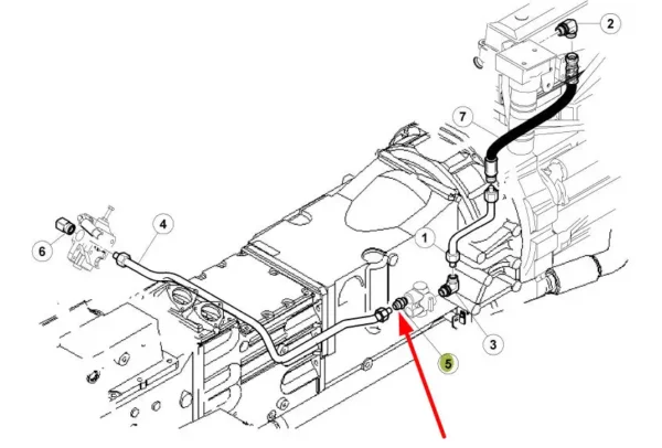 Oryginalna złączka łącząca przewodów hydraulicznych wysokiego ciśnienia o wymiarach SDS 20 x 1/2-14 TYP G stosowany w ciągnikach Celtis marki Claas schemat.