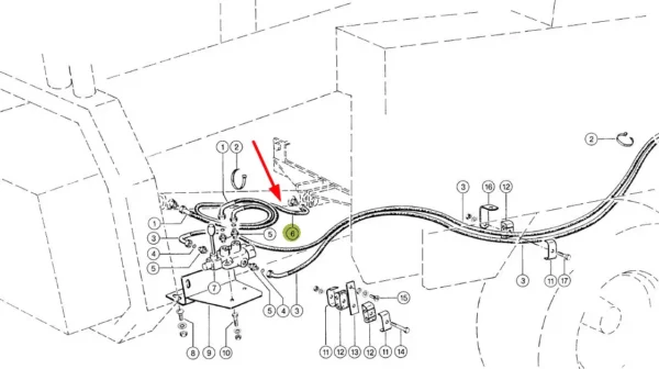 Oryginalny przewód hydrauliczny o numerze 817756.0, stosowany w prasach marki Claas.