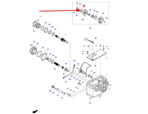 Oryginalny oring uszczelniający o wymiarach 103 x 2,30 mm i numerze katalogowym 70930911, stosowany w kombajnach zbożowych marek Fendt, Challenger, Massey Ferguson i Valtra. schemat