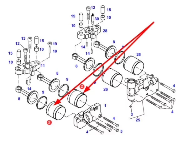 Oryginalna tuleja układu hydraulicznego o numerze katalogowym 916100530041, stosowana w ciągnikach rolniczych wielu marek.