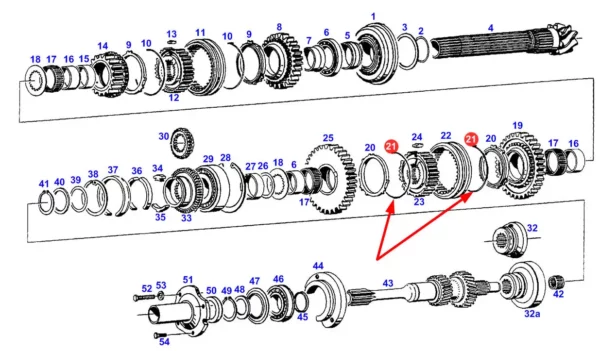Oryginalny drut sprężynowy skrzyni biegów o numerze katalogowym F178100080340, stosowany w ciągnikach rolniczych marki Fendt schemat.