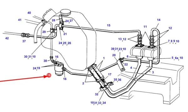 Oryginalny Ffltr oleju hydrauliki o numerze katalogowym F178950010050, stosowany w ciągnikach rolniczych marki Fendt- schemat.