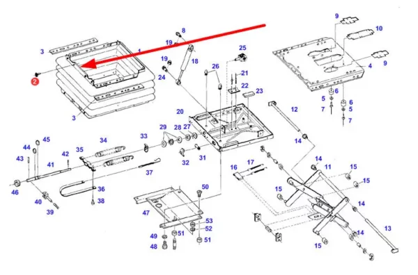 Oryginalna wtyczka plastikowa o numerze katalogowym F184531030210, stosowana w ciągnikach rolniczych marki Fendt i Massey Ferguson schemat