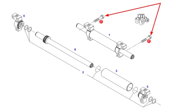 Oryginalna śruba o numerze katalogowym F339300021090, stosowana w ciągnikach rolniczych marki Fendt schemat