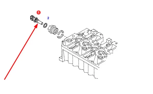 Oryginalny czujnik temperatury, stosowany w ciągnikach rolniczych marki Fendt schemat
