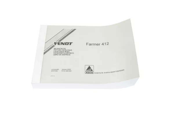 Oryginalny katalog części w języku niemieckim do ciągnika marki Fendt Farmer 412.