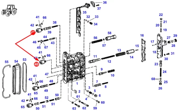 Oryginalny zawór elektromagnetyczny hydrauliki o numerze katalogowym F515100090040, stosowany w ciągnikach rolniczych marki Fendt.