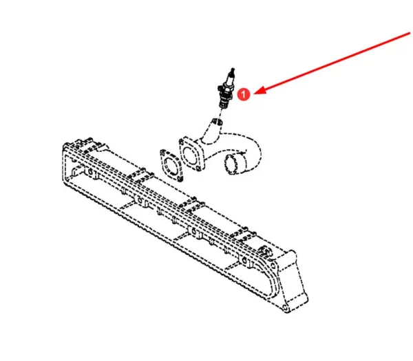 Oryginalna świeca żarowa o numerze katalogowym F716201180060, stosowana w ciągnikach rolniczych marki Fendt schemat
